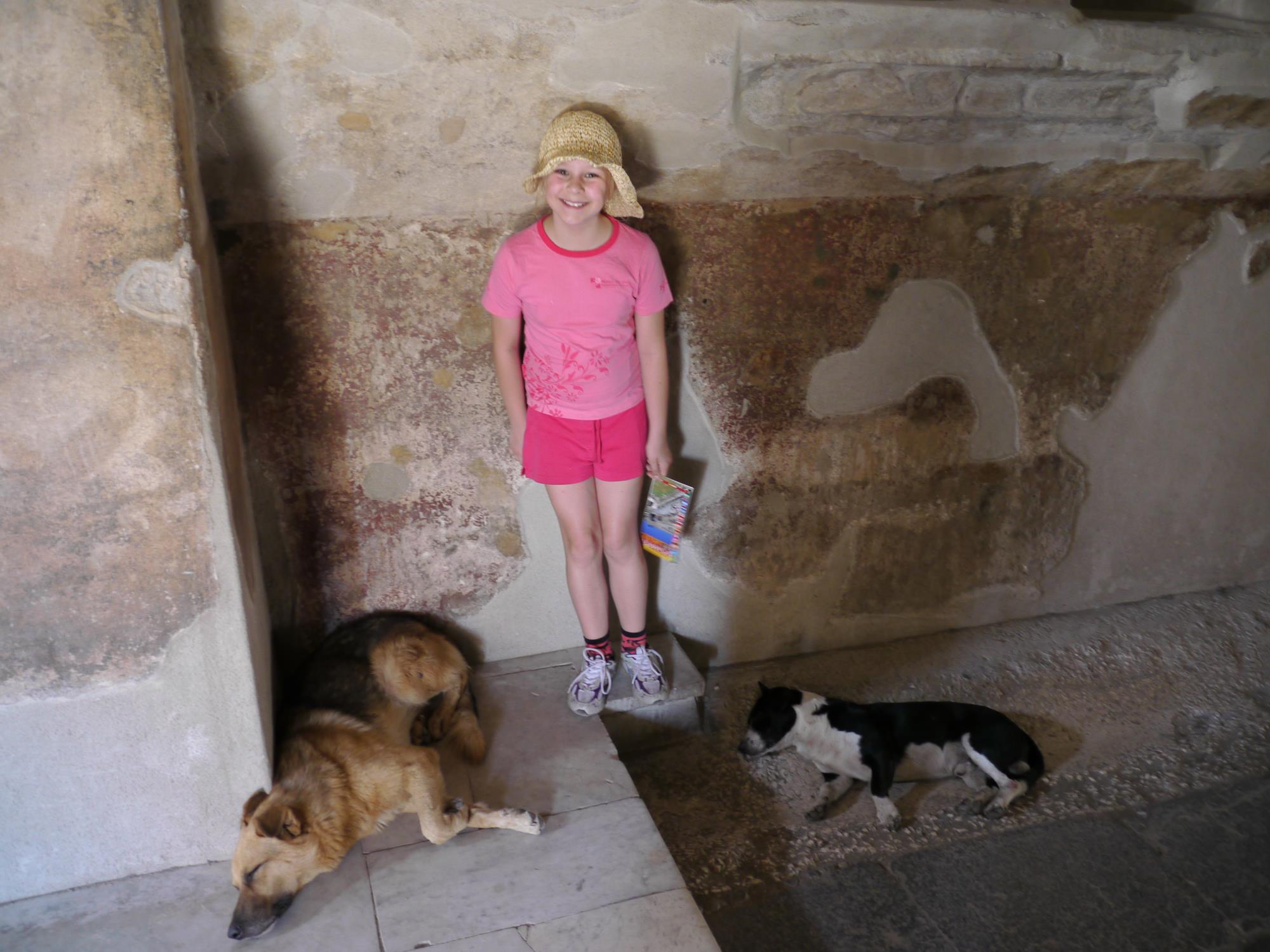 Cassie let sleeping dogs lie in Pompeii
