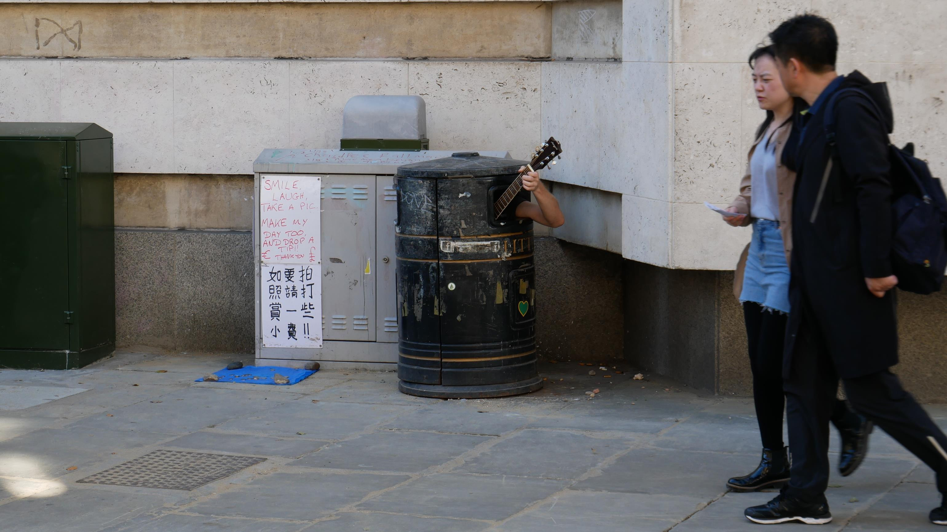 This Cambridge busker was light relief after all the serious history
