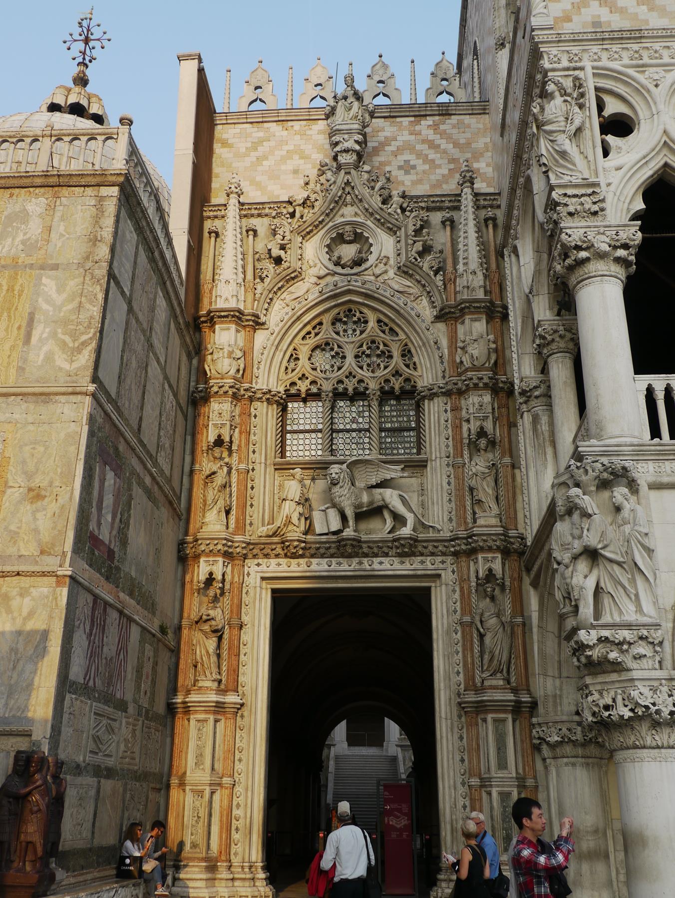 The Porta della Carta, entrance to the Doge's Palace, Venice.