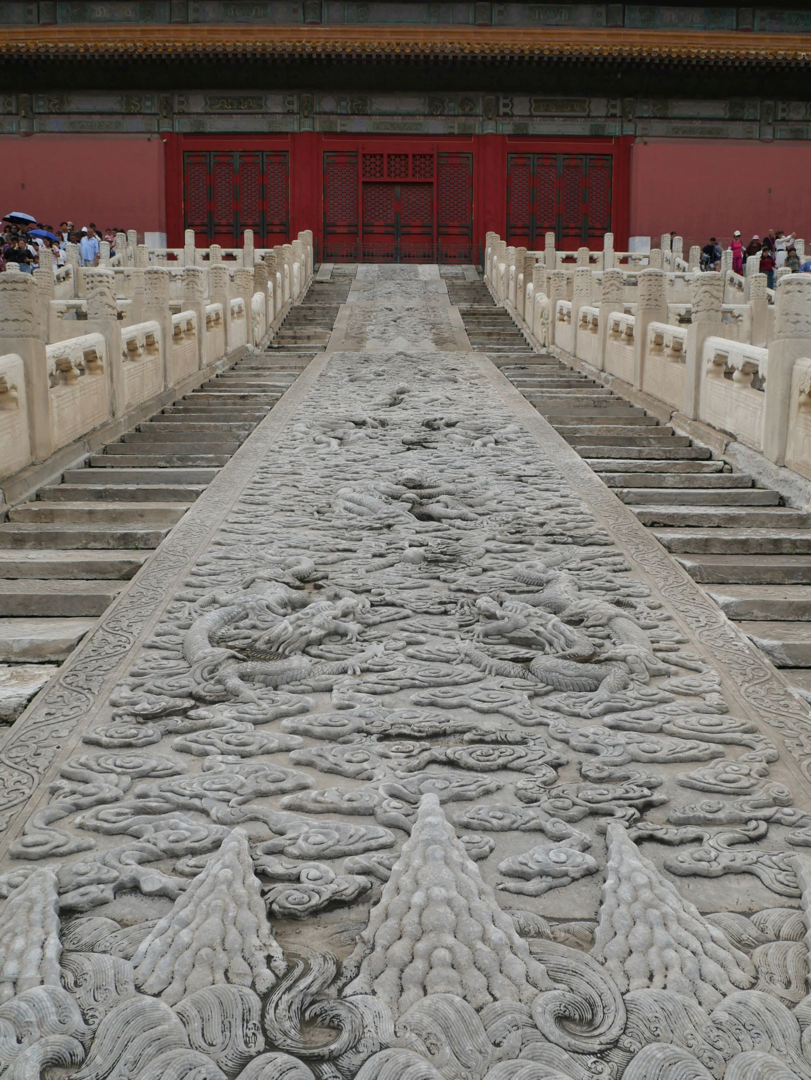 The lower ramp leading up to the Hall of Supreme Harmony is a single piece of marble 16.5m long