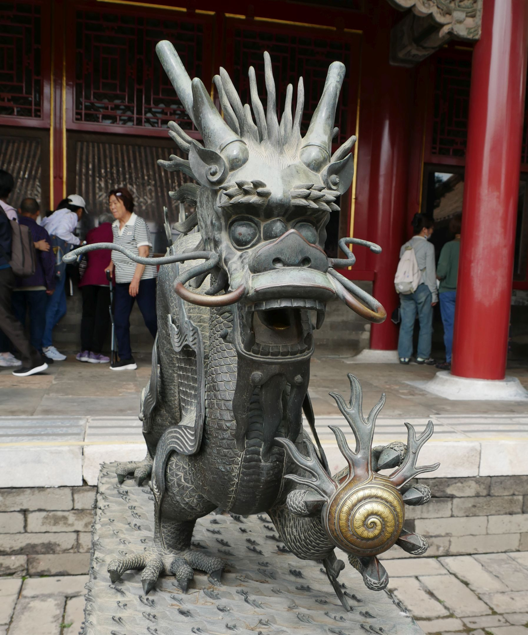 A bronze qilon, spritual protector, in the Forbidden City