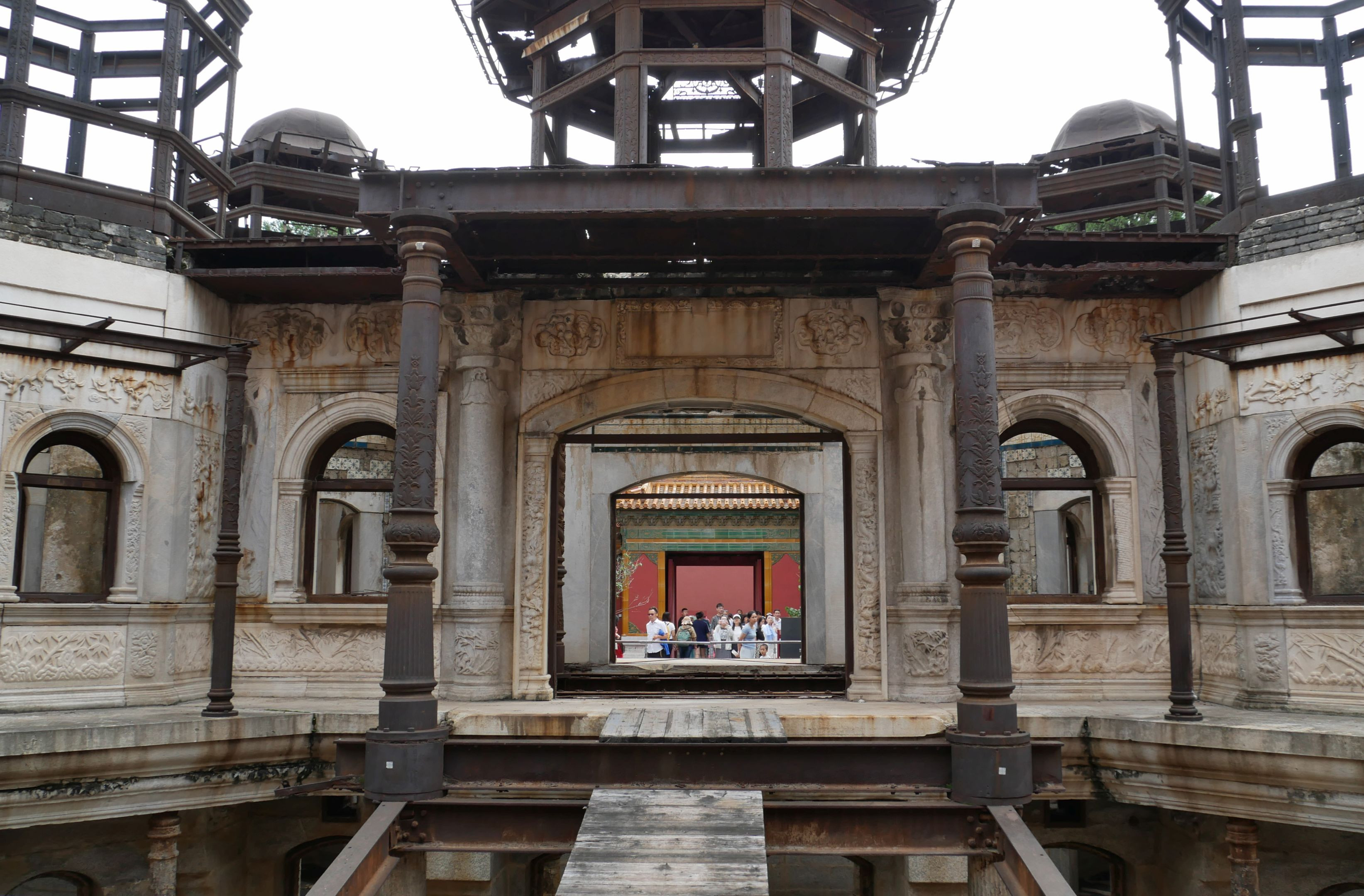 Construction of the Lingzhao Pavilion, or Crystal Palace, Forbidden City, stopped in 1911 and it remains unfinished