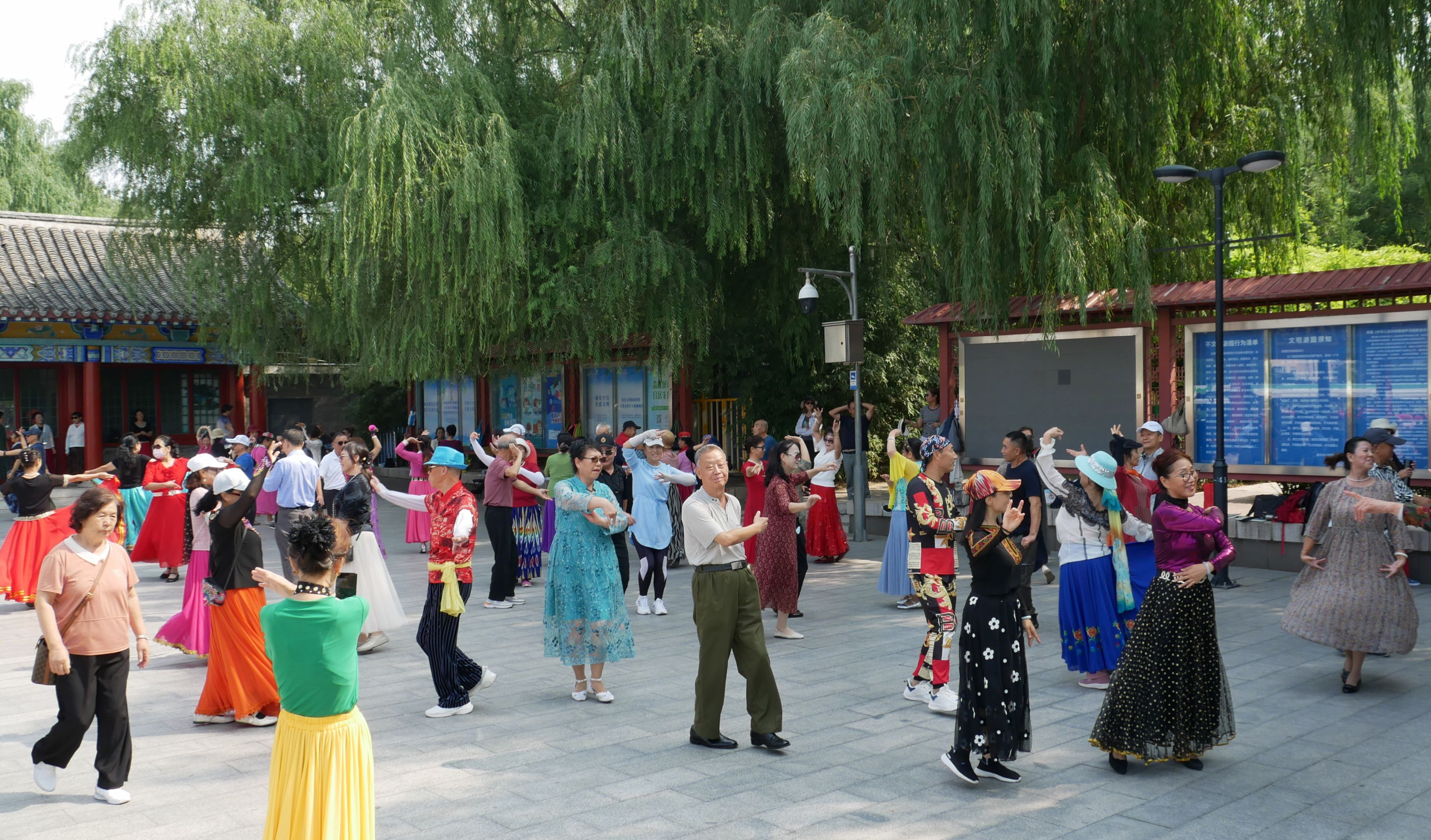 Dancing at Lianhuachi Park. The park was a Beijing highlight, with activities and performances happening all around the lake